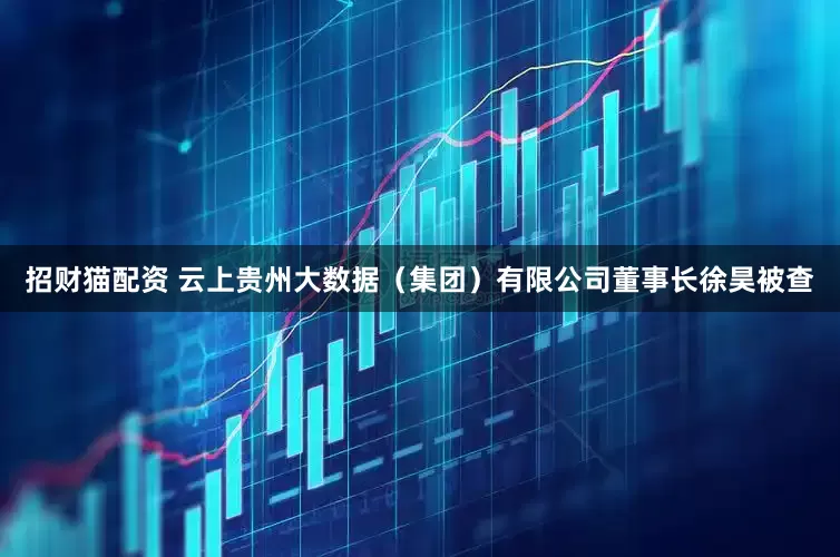招财猫配资 云上贵州大数据（集团）有限公司董事长徐昊被查