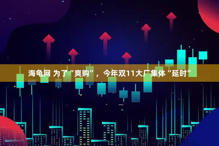 海龟网 为了“爽购”，今年双11大厂集体“延时”